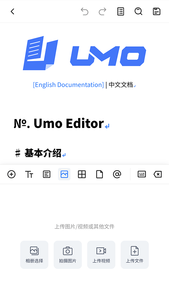 上传图片/视频/其他文件